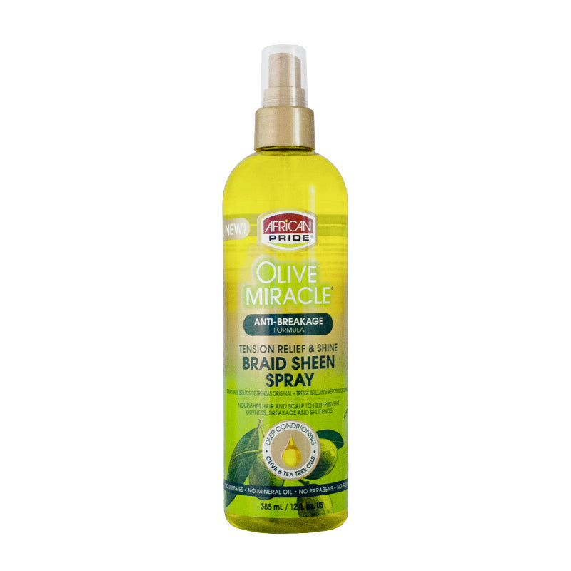 African Pride Olive Miracle Braid Sheen Spray 12oz