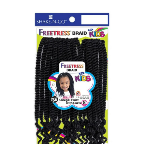 Freetress 3X Kids Senegal Twist w/ Curls 8"